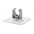 Pvc Gray Pipe Clip Water Pipe  Card Holder Free Punch Glue Sticker Pipe Card Set 20_25_32_40_50mm