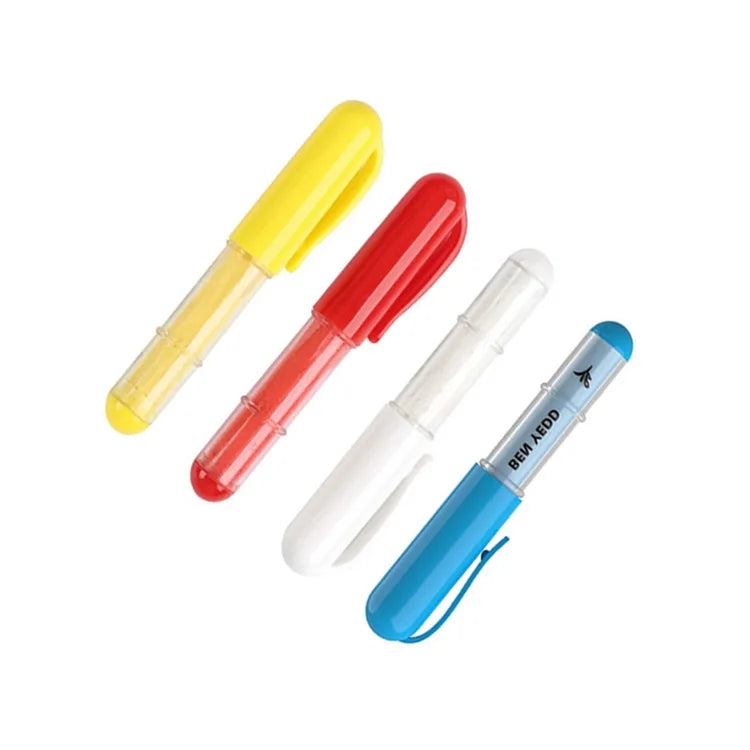 Portable Simple Plastic Pen Shape Yellow Red White Blue Dressmaking Sewing Tool Powder Core Replaceable Tailor Chalk Wheel