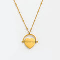 Fenny 18K Gold Plated Wholesale No Fade Keep Going Heart-shaped Pendant Rolling-over Stainless Steel Necklace for Women
