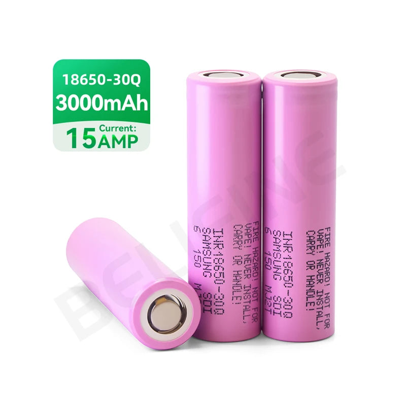 INR18650-30Q 3.7V 15A 3000mAh Rechargeable Li-ion Battery 18650 Lithium Battery INR 18650 3.7V 3000mAh