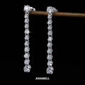 Elegant and Shiny S925 Sterling Silver Internet Celebrity Moissanite Long Tassel Engagement Wedding Dinner for Women Earrings