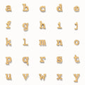 Milskye Petite Wholesale Sterling Silver Jewelry Gold Plated 14k 26 Lowercase Alphabet Stud Earrings