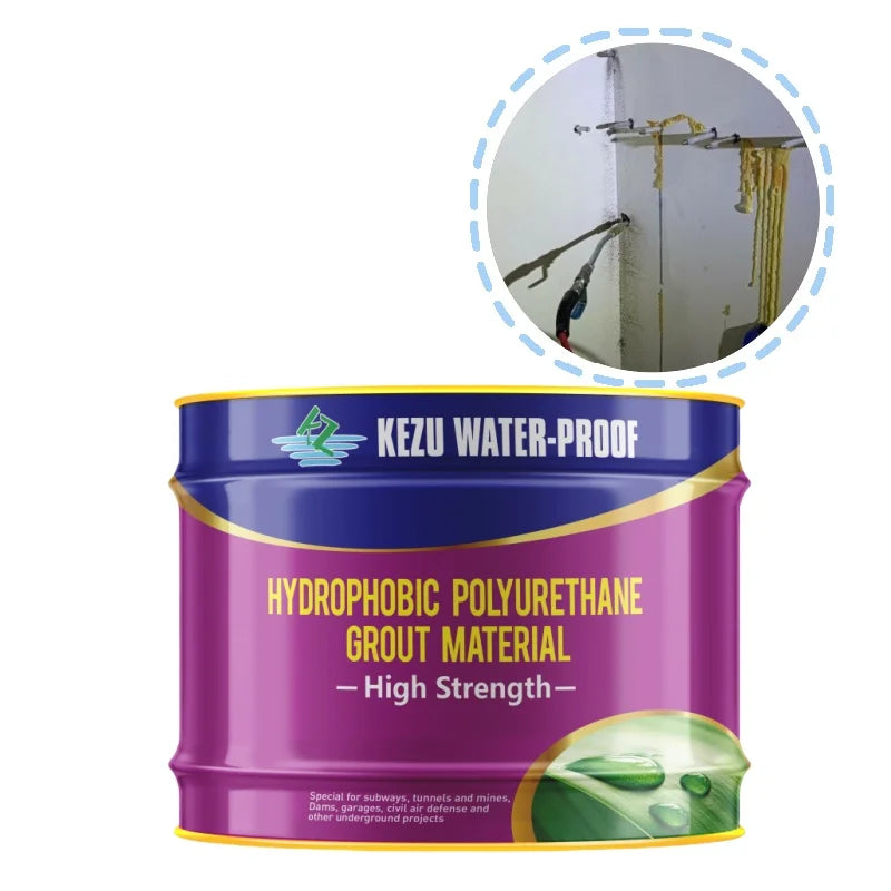 KEZU Hydrophilic Polyurethane PU Foam Epoxy Resin Single Liquid Waterproofing Agent Plugging Materials