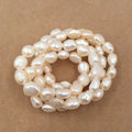 24 Inch Hair Wrap Elastic Band100% Nature Baroque Freshwater Pearl 6.3-7.3 mm Pearl Size factory Wholesale Price