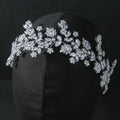 SLBRIDAL Luxury Flexible Cubic Zircon Bridal Tiara Headband Wedding Bridesmaids Crown CZ Hair Accessories Women Party Jewelry