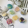 4.1 cm Newest Designer Hair Accessories Middle Size Shell Grab Clip Sweet Acetate Hair Claw Clips for Women