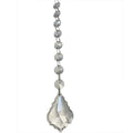 Leafs Style Crystal Beads Drop Pendants Chandelier Curtain Lamp Chain Glass Prisms for Party Decoration