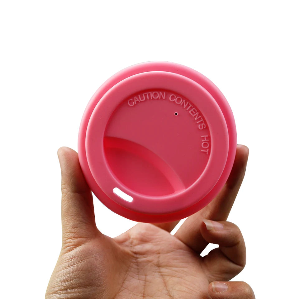 Universal 8cm & 9cm Tan Silicone Mug Lid Tea Cups & Saucers Travel Coffee Cup Lid Covers for Giveaways