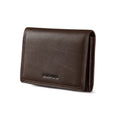 Brown Genuine Leather Credit Card & Business Card Holder with RFID Blocking Multifunctional 4 in Size