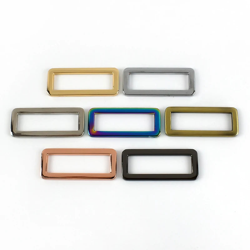 Meetee AP264 38mm Bag Hardware Accessories Alloy Square Clasp Buckle Handbag Webbing Strap Rectangle Ring Connector Belt Buckles