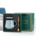 Wealtime Ceramic Mug Cup Coffee Drinking Wide Mouth Diamond Shape Christmas Gift Sets