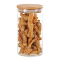 6.5*10cm/300ml Kitchen Use High Borosilicate Airtight Clear Glass Storage Jars With Bamboo Lids