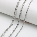 Stainless Steel 10000-word Chain Bracelet Stainless Necklace Diy Accessories with Bag case Wholesale