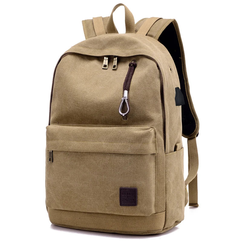 Wholesale Customized Logo Waterproof Canvas Laptop Business Travel Backpack for Men and Women