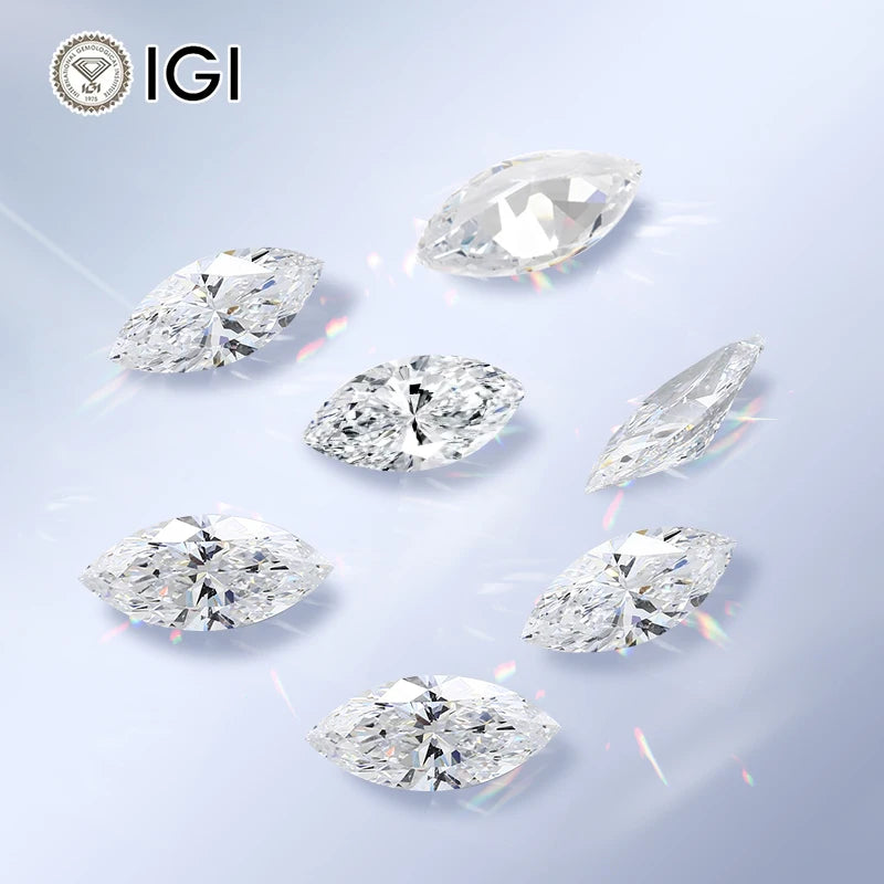 RTS Starsgem 1ct Marquise Lab Grown Cvd Hpht Loose Diamond Fancy Shape Lab Diamond With International IGI Certificate