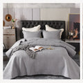 Wholesale Solid Quilting Embroidery Quilt Bed Cover Bed Sheet Bed Linen Spread Bedspread