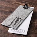 Wholesale Custom Garment Shirt Shoes Bags Swing Design Designer Embossed Printed Garment hang Tag Plastic String Label Sock Tags