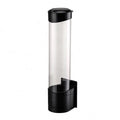 Wall Mounted Water Dispenser Paper Cup Holder Transparent Cup Rack with Dust Cover Home Office Automatic Cup Remover