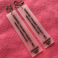 Promotional 3D Raised logo Transparent Rubber Clothing Hangtag2mm Thickness clear Silicone Rubber hang Tag