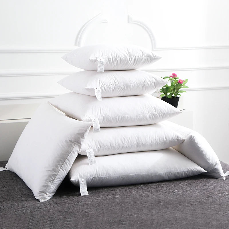 100% Cotton Cover 5% Goose Down 95% Feather Modern Rectangle Eco-Friendly Luxury Neck Sofa Bed Pillow