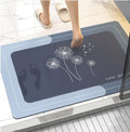 Washable Diatom Mud Bath Mat Water Absorbent Rubber Non Slip Diatomite Bath Mats Bathroom Rug Set