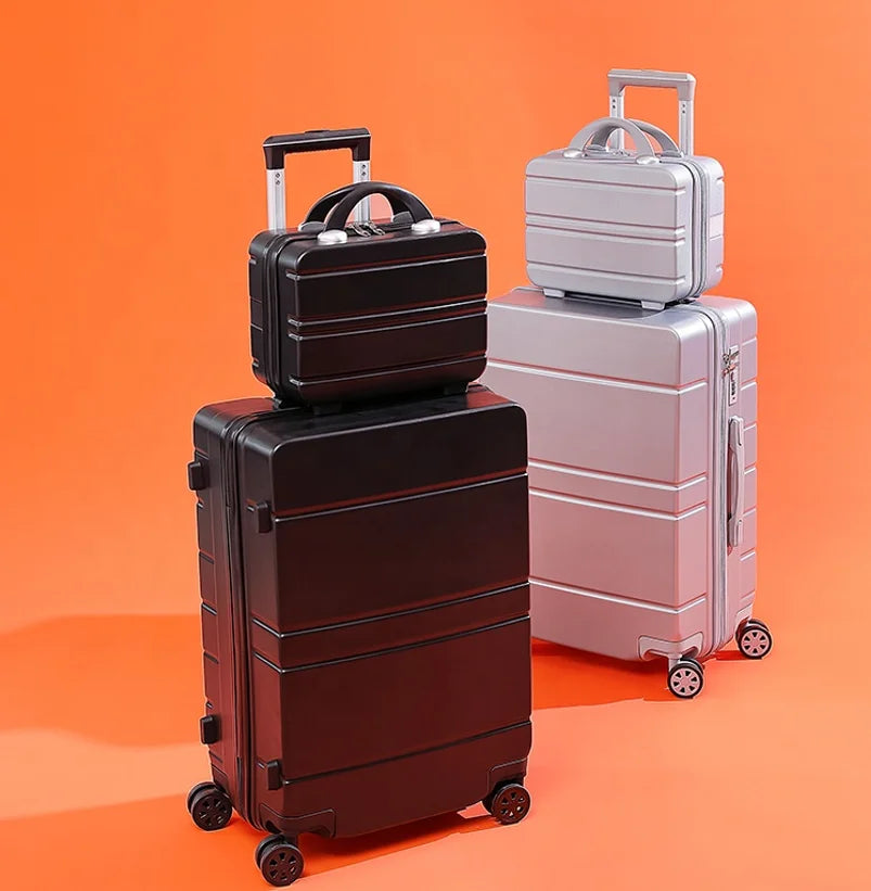 ODM OEM Factory Fashionable Durable Aluminum Trolley 360 Degree Spinner Wheels Lightweight Professional Carry-On ABS Suitcases