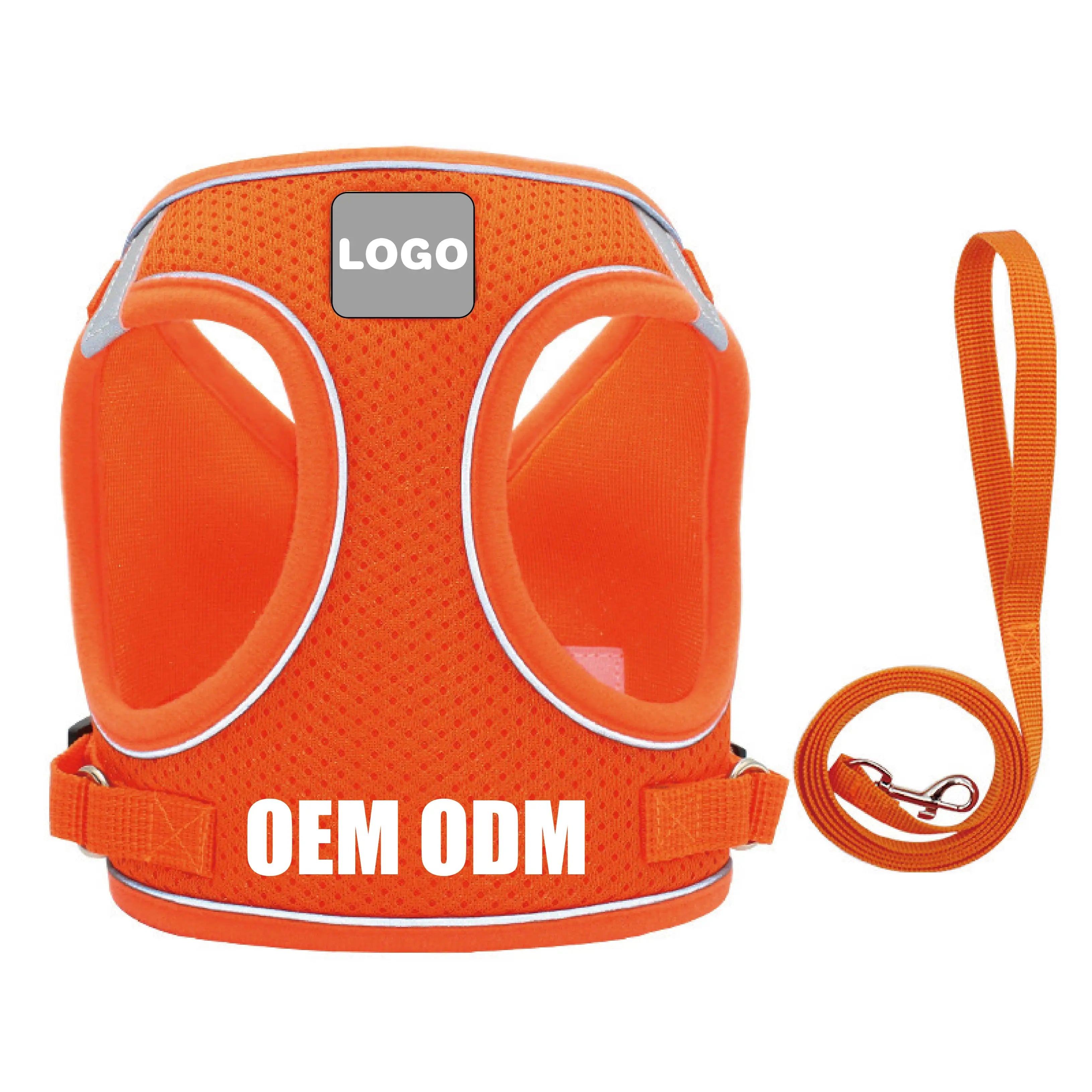 OEM&ODM Wholesale Reflective Outdoor Adjustable Cushioned Dog Harness Vest Pet Collar Custom Logo