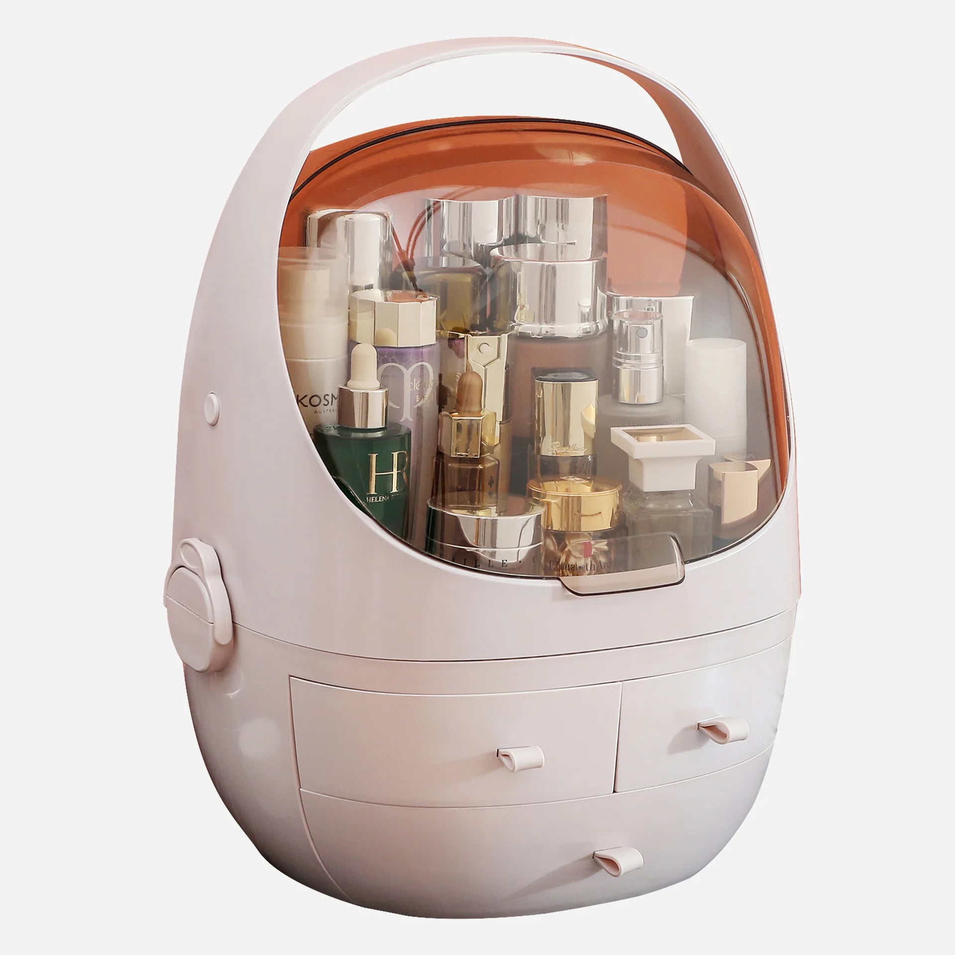 Cosmetic Display Cases with Handle Vanity Organizer Cosmetics Skin Care Products Jewelry Organizer