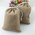 Promotional Custom Logo Printed Jute Drawstring Pouch Small Reusable Burlap Hemp Coffee Bag Wholesale