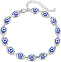 Vintage Cute Gold Silver Plated Chain Eye Colorful Anklet for Women