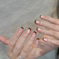 Hot Selling Cat Eye False Nail Accessories Medium Length Square False Press on Nails for Ladies