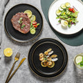 Wholesale Black Ceramic Porcelain Plate Multi-Size round Tableware for Parties and Restaurants