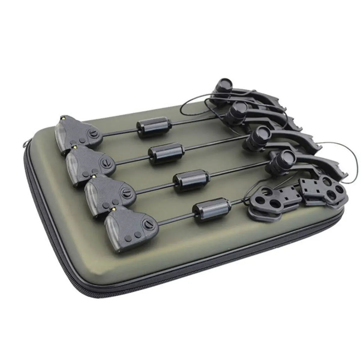 Balanzze Carp Fishing Swingers Set (Carp Swinger Model) Changeable Light Color Control Illuminated Bite Indicator 4pcs Zipped