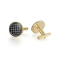 Wholesale DIY Custom Brass Men's Cufflinks New Fashion Gold Color Business Casual Shirt Accessory for Wedding Gift Box