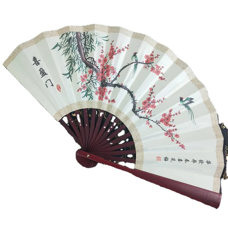 New Design Custom Chinese Style Design Bamboo Folding Hand Fan for Men Holding Decoration