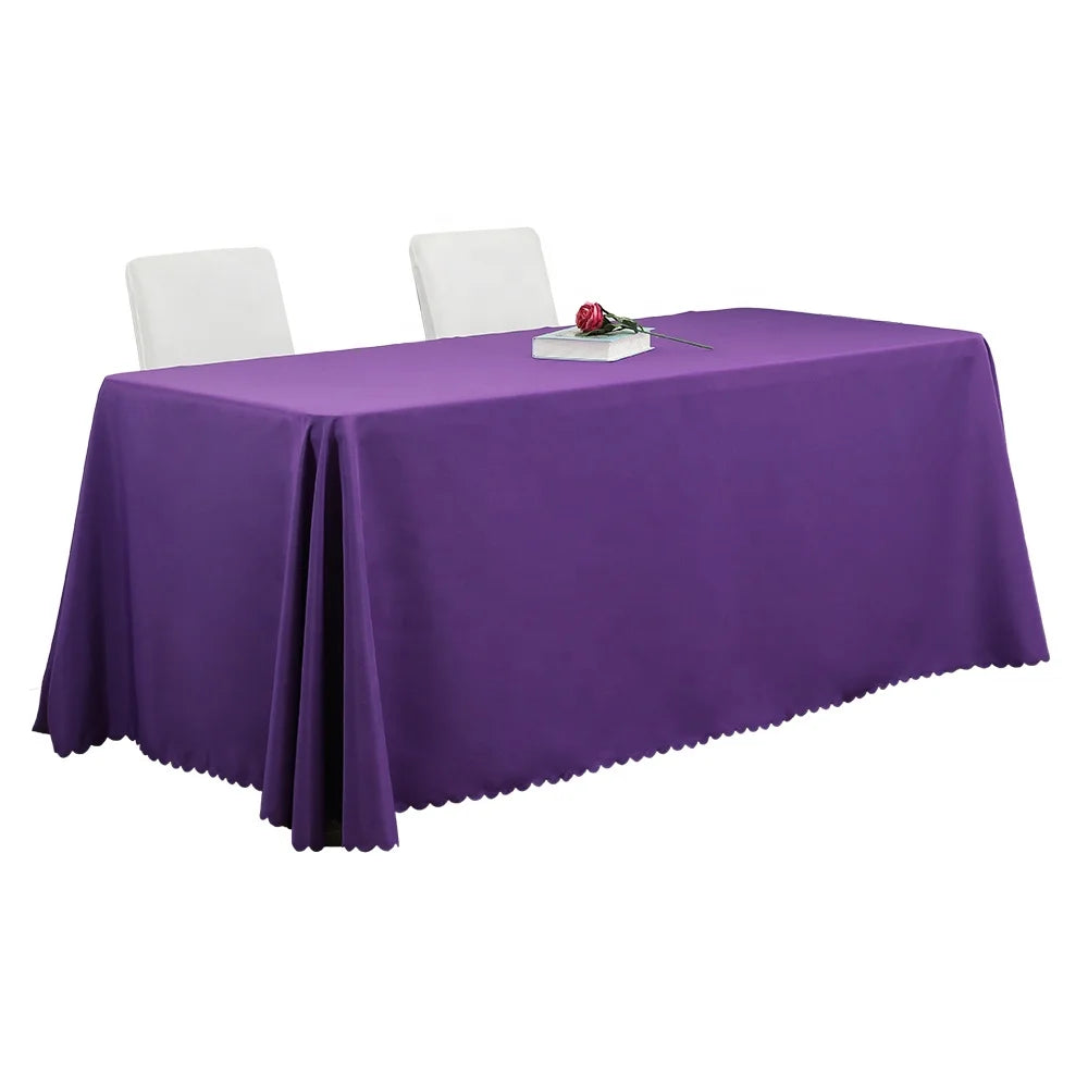 Polyester Rectangle Tablecloth for Home Restaurant Wedding Party