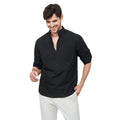 Boutique Men Cotton Button Shirts for Men Casual Custom logo Long Sleeve Solid Color Breathable Plus Size Men' Shirts