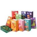Cartoon Dinosaur Gift Bag With Stickers Kraft Paper Cookie Candy Packaging Bag Jungle Dinosaur Birthday Party Decorations