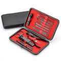 7/15/18pcs Pedicure Manicure Set Black Nail Clippers Kits Beauty Grooming Tool