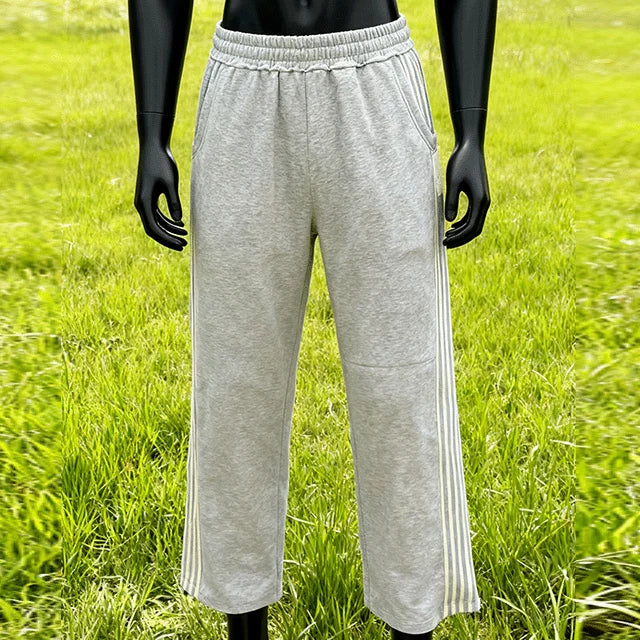 Custom Acid Rhinestone Wash Luxury Men Loose 100%Cotton With Pockets Winter Sweatshirt and Sweatpants Set