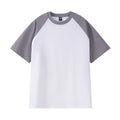 Trendy Men's T-Shirt Solid Color Casual T-Shirt Heavyweight 260g Men's Raglan Shoulder T-Shirt