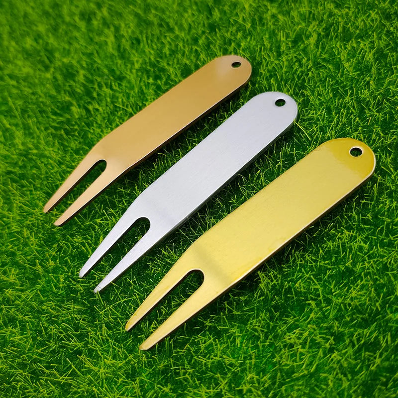 Custom Logo Golf Divot Fork Durable Fixing Lawn Maintenance Golf Pitch Fork Repair Course Grass