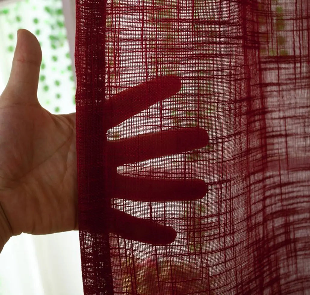 Factory Supply Natural Style Linen Curtain Net Material Fabric for Sheer Window Curtains