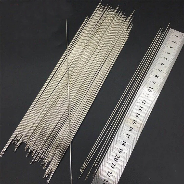 Wholesale Multi Size Jewelry Makings DIY Tool Big Eye Stainless Steel Beading Needles for Beads Pearls Threading String