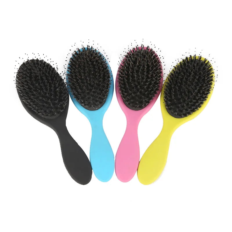 New Arrival Plastic Hair Brush With Boar Bristles Mix Nylon Private Label Hair Brush Boar Bristle Hair Brush Wholesale