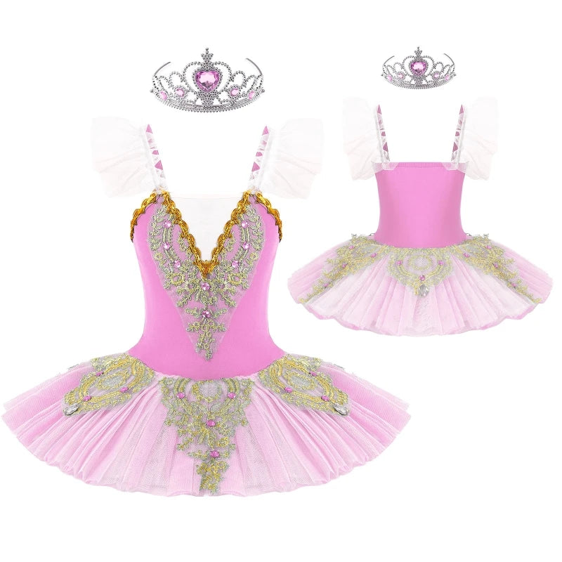 New Arrivals Girls Skirted Leotards Ballet Tutu Dress Girls Princess Swan Lake Dance Dress