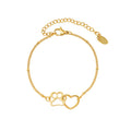 Fashion Classic 18K Gold Plated Cute and Stylish Lovely Stainless Steel Bracelet for Little Girls Fashion Jewelry Accessories