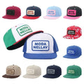 Wholesale Unisex Hand Embroidered Fitted Baseball Hat Custom Woven Poplin Patch with Edges Snapback Cap