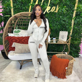 2024 Women's Clothing Fashion Casual Tracksuits Long Sleeve Hooded Top High and Waist Slim Pants Set Winter Clothes for Women
