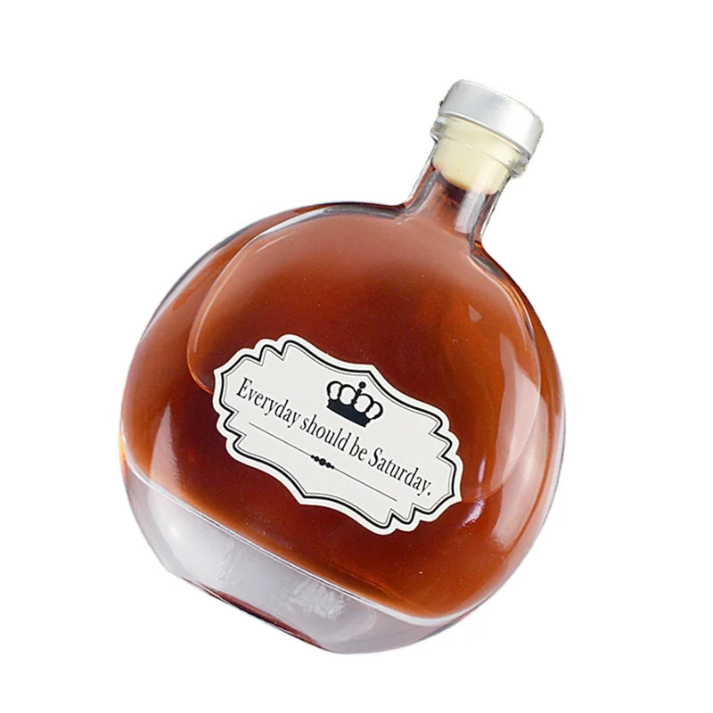 Hot Sale 250ML 500ML Glass Fruit Wine Bottle With Cokr Stopper for Liquor Vodka Rim